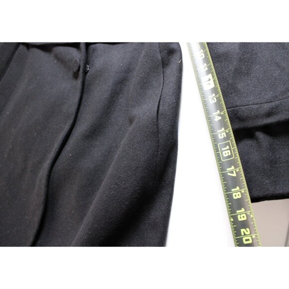 Nine West Womens Black Wool-Blend Long Sleeve Overcoat Size 10 🖤 Classic Button - Picture 6 of 12